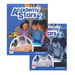 现货 原版麦克米伦少儿英语Academy Stars学院之星 2级 学生书+练习册套装 英语入门零基础英文5-12岁