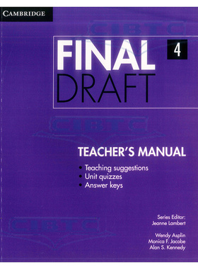 现货 Final Draft Level 4 Teacher’s Manual 剑桥终极写作级别4 教师用书 英文原版