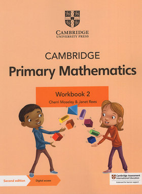 剑桥国际小学数学课程第二版Cambridge Primary Mathematics Workbook 2级练习册(含学习账号) 英文原版进口书籍少儿英语教材
