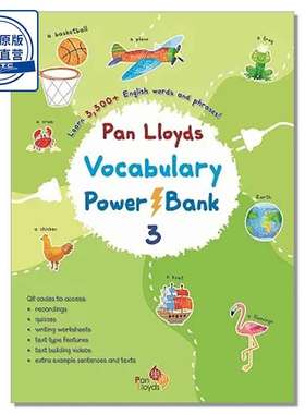 现货香港教材 小学三年级英语 词汇书 Pan Lloyds Vocabulary Power Bank 3 乐思出版社-9789888750023