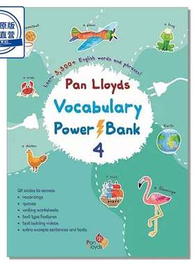 现货香港教材 小学四年级英语 词汇书 Pan Lloyds Vocabulary Power Bank 4 乐思出版社-9789888750030