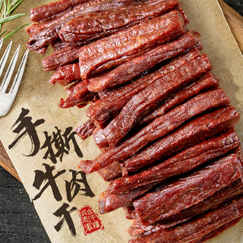 手撕风干牛肉干正宗内蒙古品牌特产500g袋装蒙时代散装零食小吃