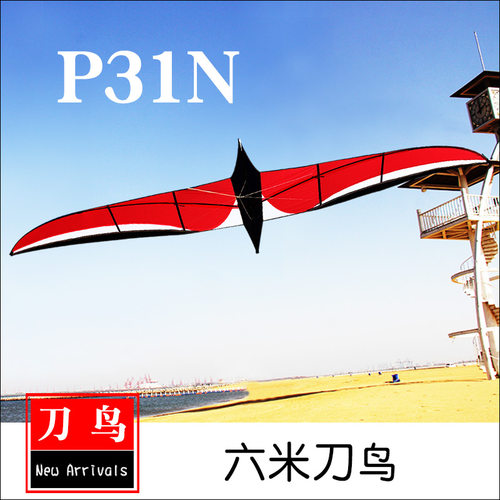 新款6米刀鸟P31大格子面料风筝