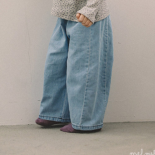 韩国童装代购2026春新款melmel男女孩宝宝百搭宽松休闲儿童牛仔裤