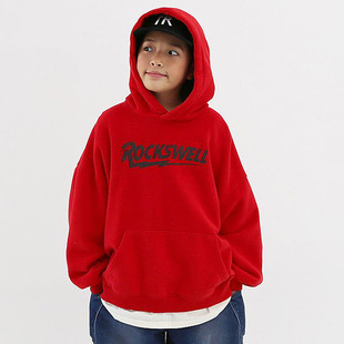 韩国童装代购12months男女孩中大童2025冬季新款儿童抓绒连帽卫衣