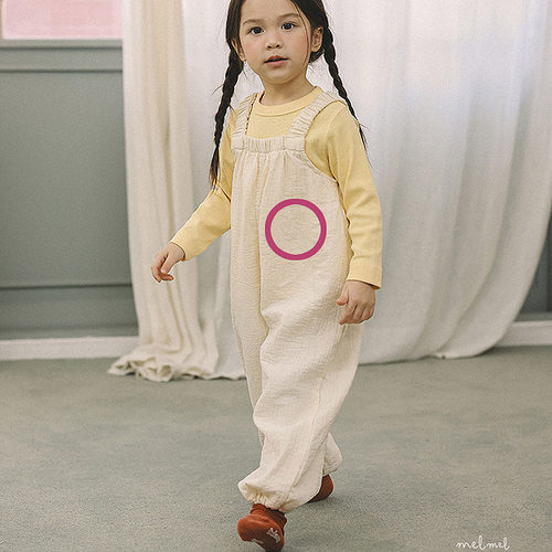 韩国童装代购2026春季新款melmel男女孩百搭休闲儿童束脚背带裤