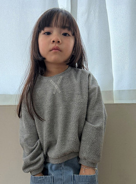 韩国童装代购2026春新款MiniBonbon百搭男女孩宽松休闲儿童卫衣