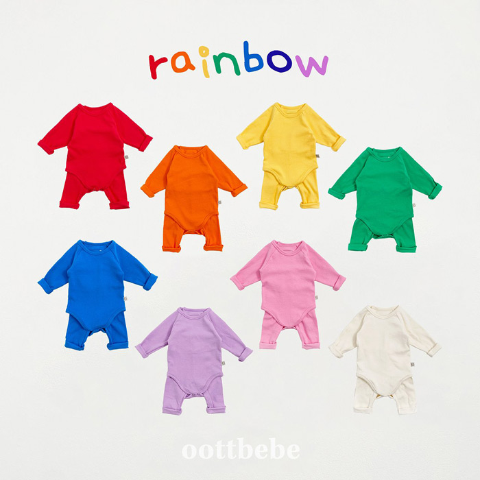 韩国童装代购2025冬婴幼童oottbebe男女宝纯棉包屁连身衣套装裤子