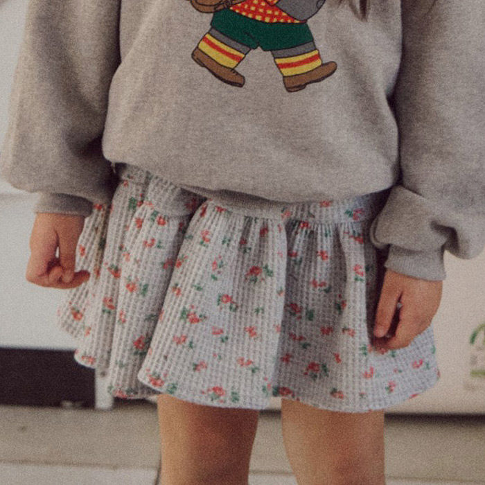 韩国童装代购2026春季新款BYMIMI女孩甜美印花百搭儿童时尚短裙