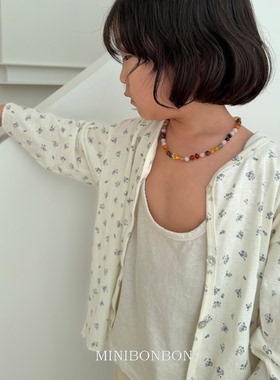 【韩国代购】童装2026夏季新款MiniBonbon男女孩百搭轻薄外搭T恤