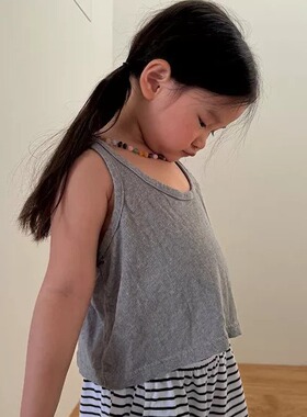 【韩国代购】童装2026夏季新款MiniBonbon男女孩百搭宽松儿童背心