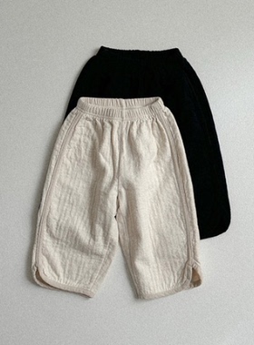 韩国童装代购2025冬款ATOMEME男女孩宝宝小童百搭加厚儿童休闲裤