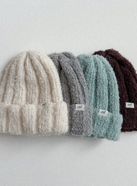 韩国儿童帽子代购2025冬新款ATOMEME男女孩小童宝宝包头保暖线帽