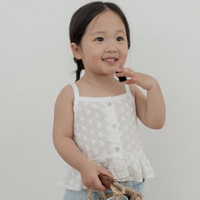 【韩国代购】童装2026夏季新款neu女孩百搭时尚儿童外穿裙摆吊带