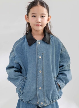 韩国童装代购2026春新款bucketlist男女孩中大童时尚宽松翻领外套