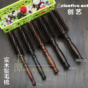 创艺毛滚梳子猪鬃毛梳造型卷梳梨花头吹造型梳子圆滚梳圆筒