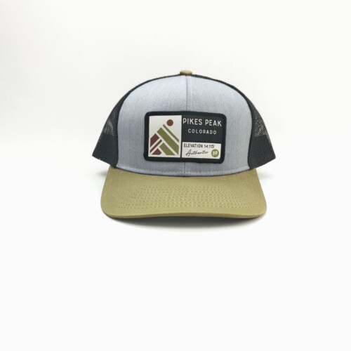 Pikes Peak Colorado Trucker ha美式山系复古卡车帽硬顶网帽高冠