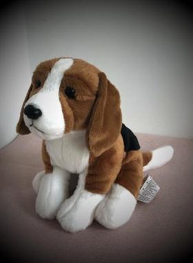 外贸可爱比格猎犬 仿真狗狗毛绒玩具