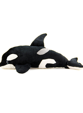 40CM 超柔虎鲸玩偶 仿真虎鲸公仔 逆戟鲸毛绒玩具 好品质礼物