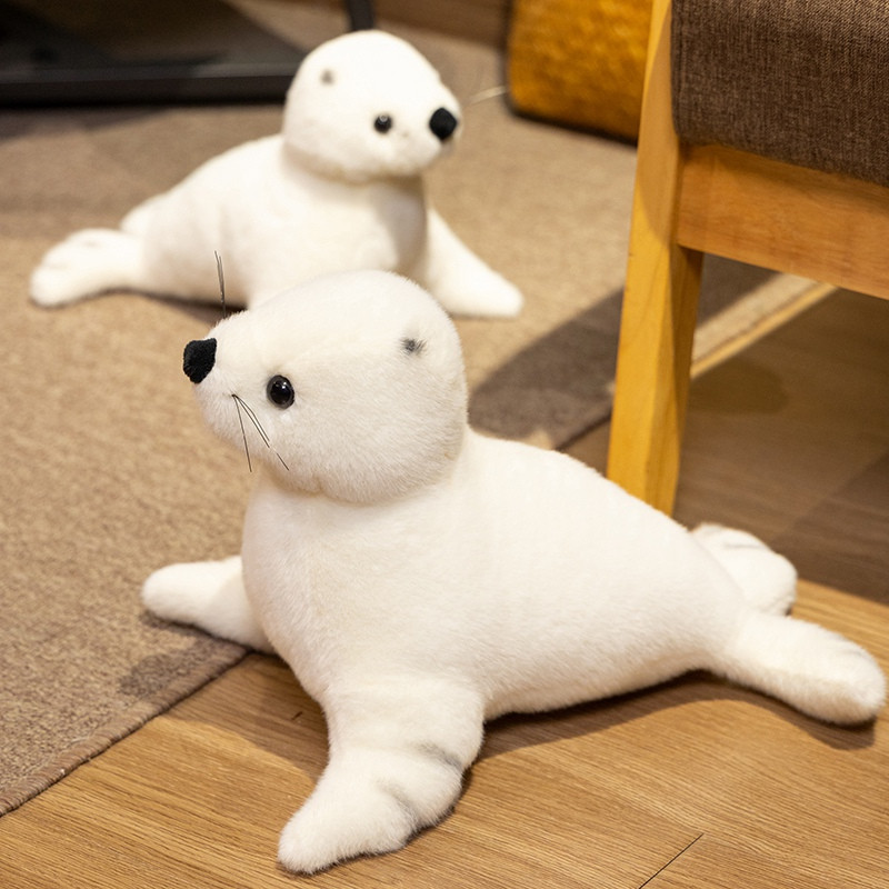 仿真白色海豹公仔极地海洋世界