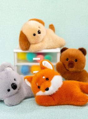 趴趴系列玩偶摆件萌物可爱公仔兔子熊猫毛绒玩具动物儿童女生礼物