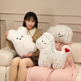 卡通狗抱枕玩偶靠枕床上靠垫背枕头沙发客厅女生宿舍卧室飘窗装饰