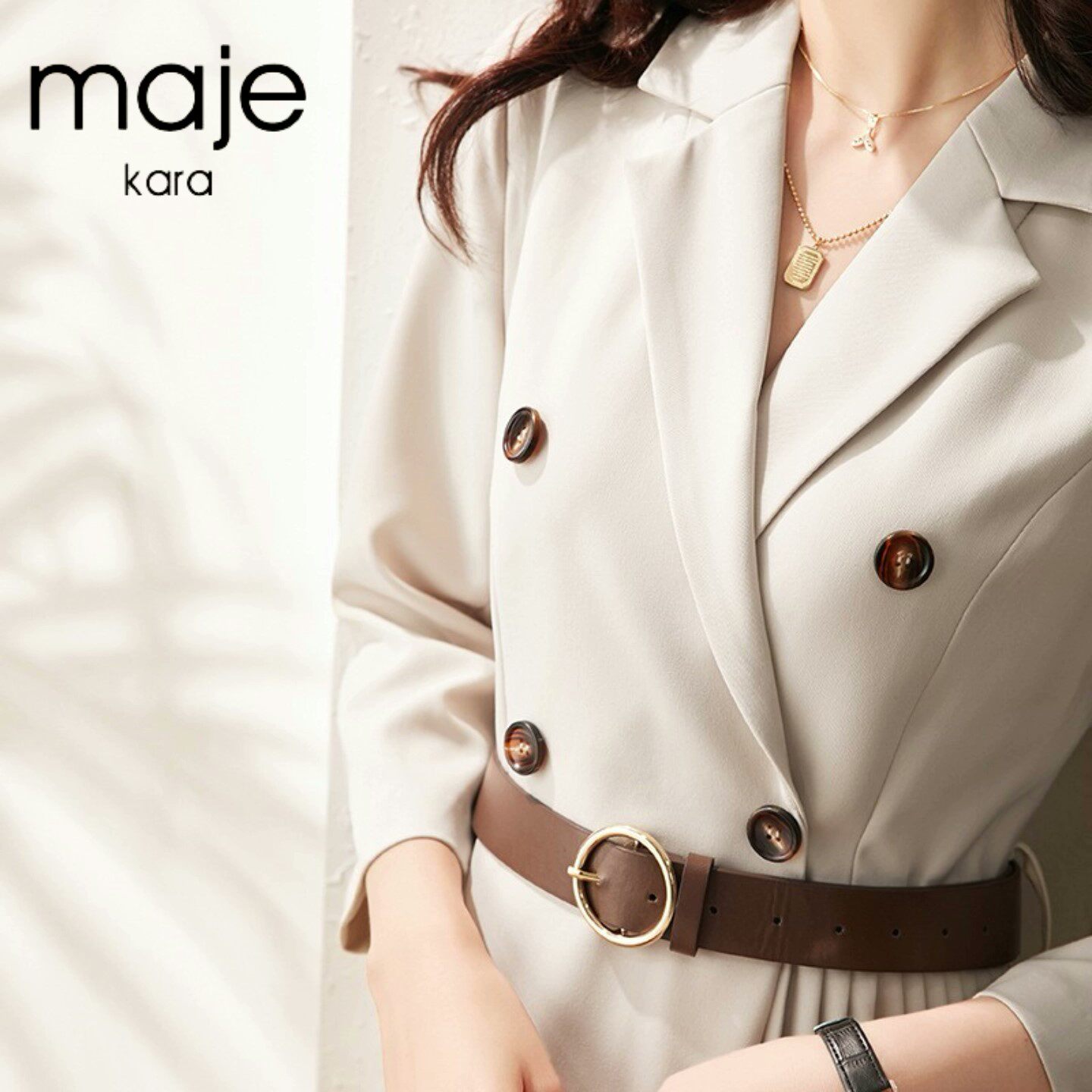 여성을위한 한국 스타일 패션 드레스 2024 봄 신상 하이 엔드 허리 슬리밍 중간 길이 스커트