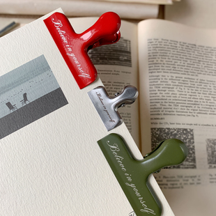 墨下【手帐夹系列1】可定制复古手账本夹子 文具金属铁长尾夹子