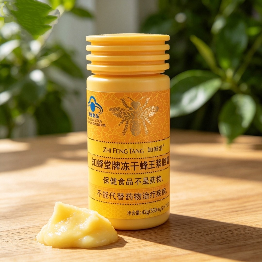 知蜂堂牌冻干蜂王浆胶囊保健食品一瓶120粒中老年正品蜂产品