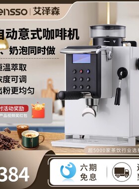 艾泽森3099A 咖啡机商用意式半自动小型家用小刚炮系列研磨一体机