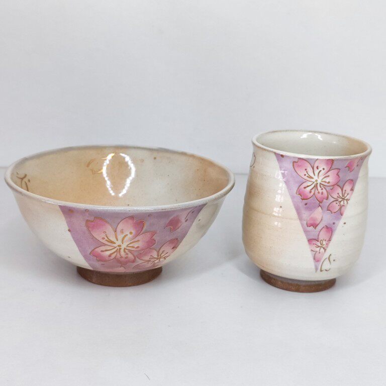 日本爱陶染井吉野樱花茶碗汤吞全新全品原盒