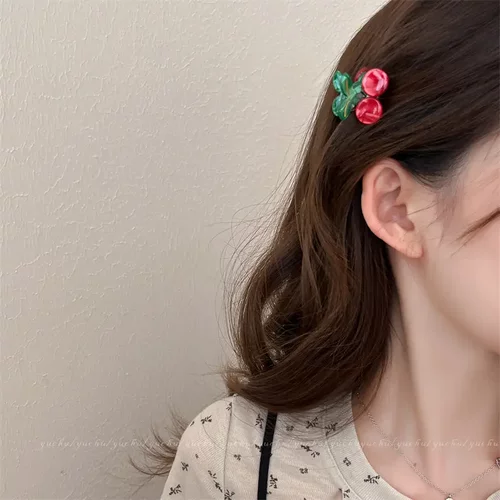 可爱派水果碎发夹女2024新款高端