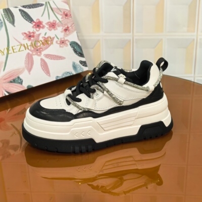 5640/5CM牛皮断码撤柜清仓处理透气时尚休闲鞋圆头春季韩版女士鞋