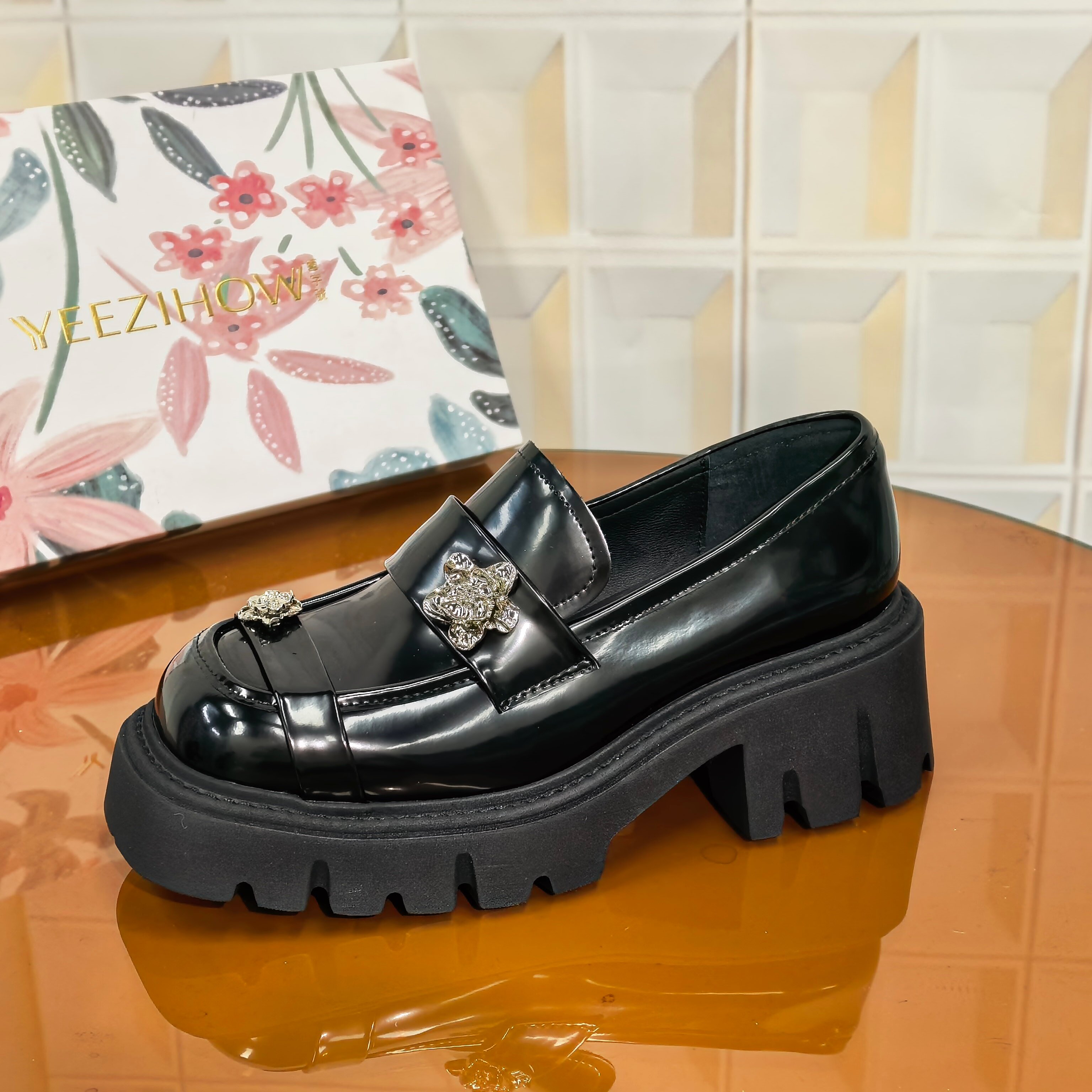 4786/5CM开边珠断码撤柜清仓处理防滑时尚学院风春季女士鞋乐福鞋