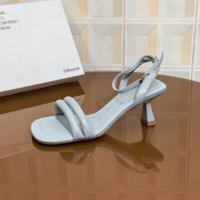 4219/5CM羊皮清仓撤柜断码处理浅口性感风时装凉鞋方头鞋子高跟鞋