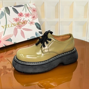 5CM开边珠断码 乐福鞋 撤柜清仓处理英伦单鞋 一脚蹬粘胶鞋 时尚 5411