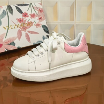 3448/5CM牛皮潮断码撤柜清仓处理流休闲板鞋白色粘胶鞋女增高时尚