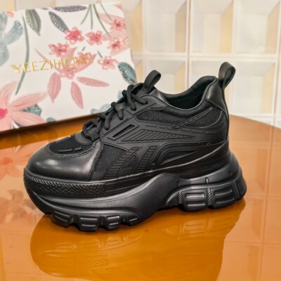 1651/5CM牛皮清仓撤柜断码处理休闲鞋时尚网面老爹鞋百搭女士真皮