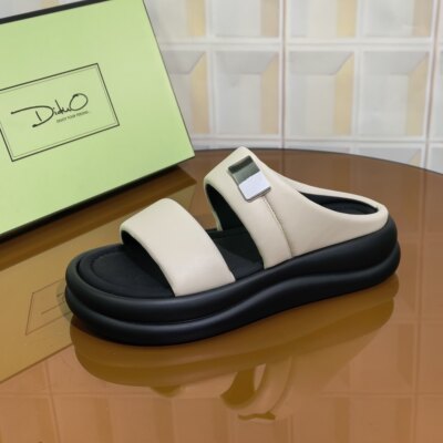 4E91/4CM羊皮清仓撤柜断码处理时尚女士夏季厚底外穿防滑休闲气质