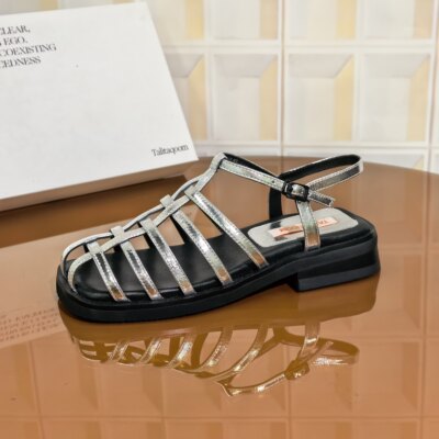 1340银色/牛皮时装凉鞋高跟露趾女士勃肯凉鞋鞋子沙滩鞋包头凉鞋