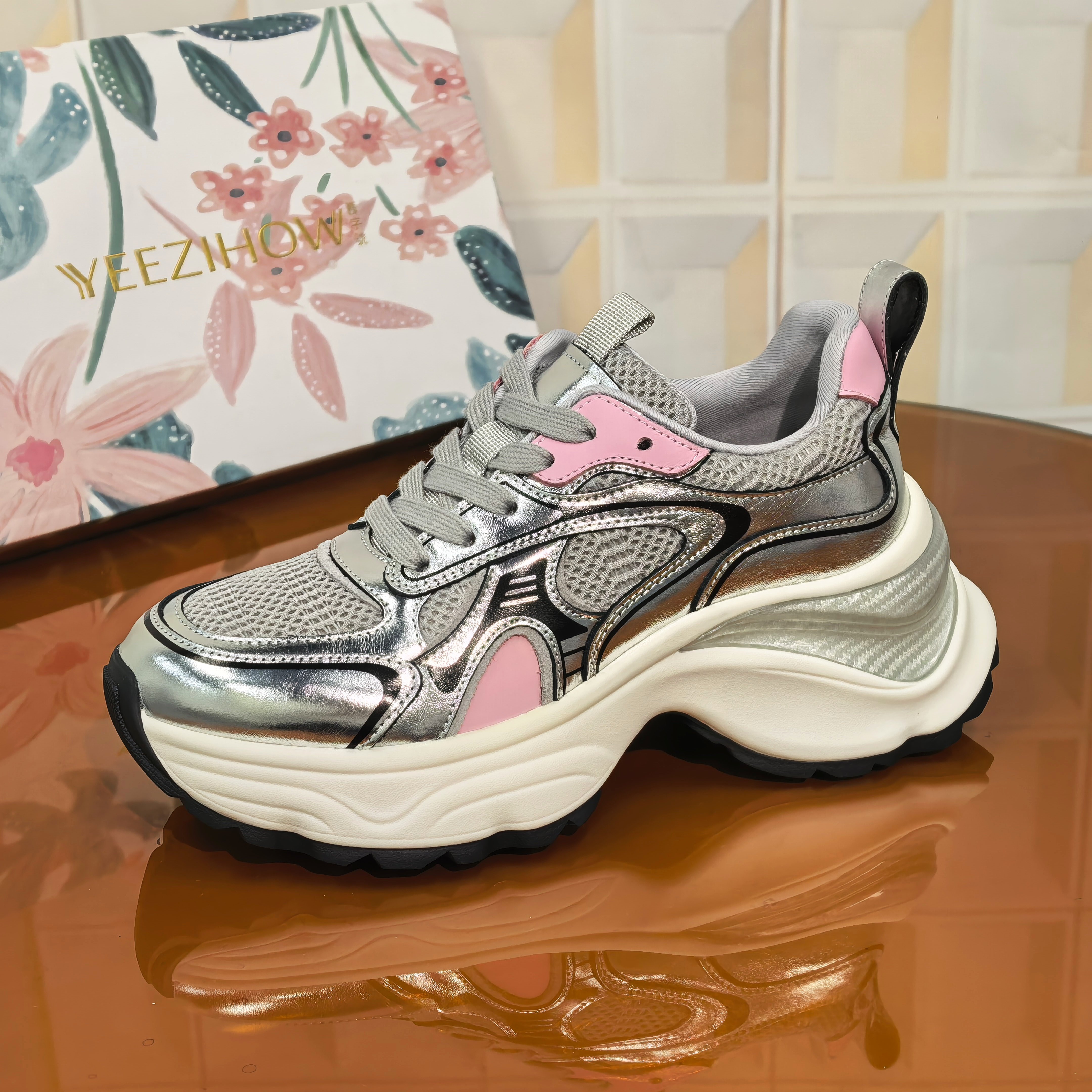 5754/5CM牛皮老爹鞋透气断码撤柜清仓处理运动鞋夏休闲鞋休闲春季