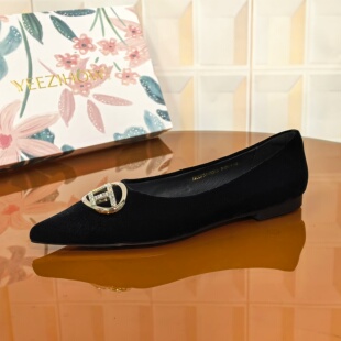 撤柜清仓处理软底方口鞋 断码 女舒适平跟浅口水钻 2CM丝绒单鞋 8869