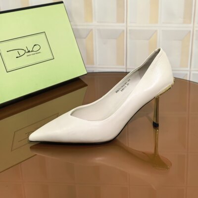 1C07/6CM胎牛皮清仓撤柜断码处理女鞋气质时尚百搭女士黑色春季细