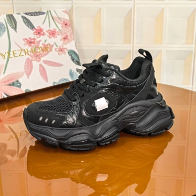 3489/5CM小牛皮断码撤柜清仓处理夏季时尚老爹鞋鞋子增高系带时尚