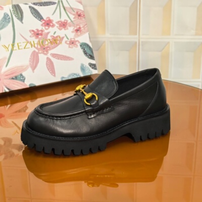 1K28/4CM牛皮断码撤柜清仓处理夏季女士舒适车缝线乐福鞋防滑英伦