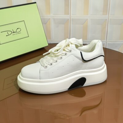 5D19/5CM牛皮牛皮清仓撤柜断码处理厚底增高女士休闲板鞋新款百搭