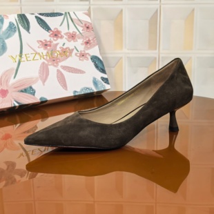 3559/3CM羊京皮断码撤柜清仓处理时尚性感尖头女一脚蹬细跟高跟鞋