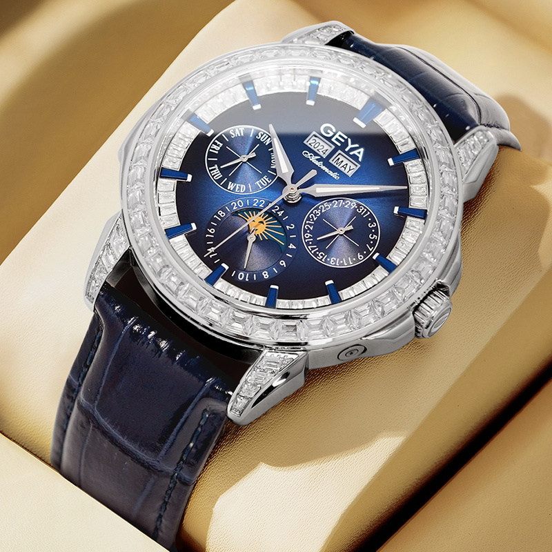 格雅璀璨大师二代钢带男士机械表