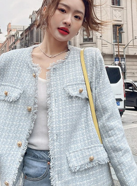 名媛精致法式小香风外套女春秋2025新款短款小个子高级感休闲上衣