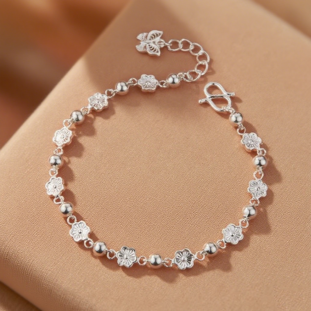 990纯银手链气质蝴蝶恋花